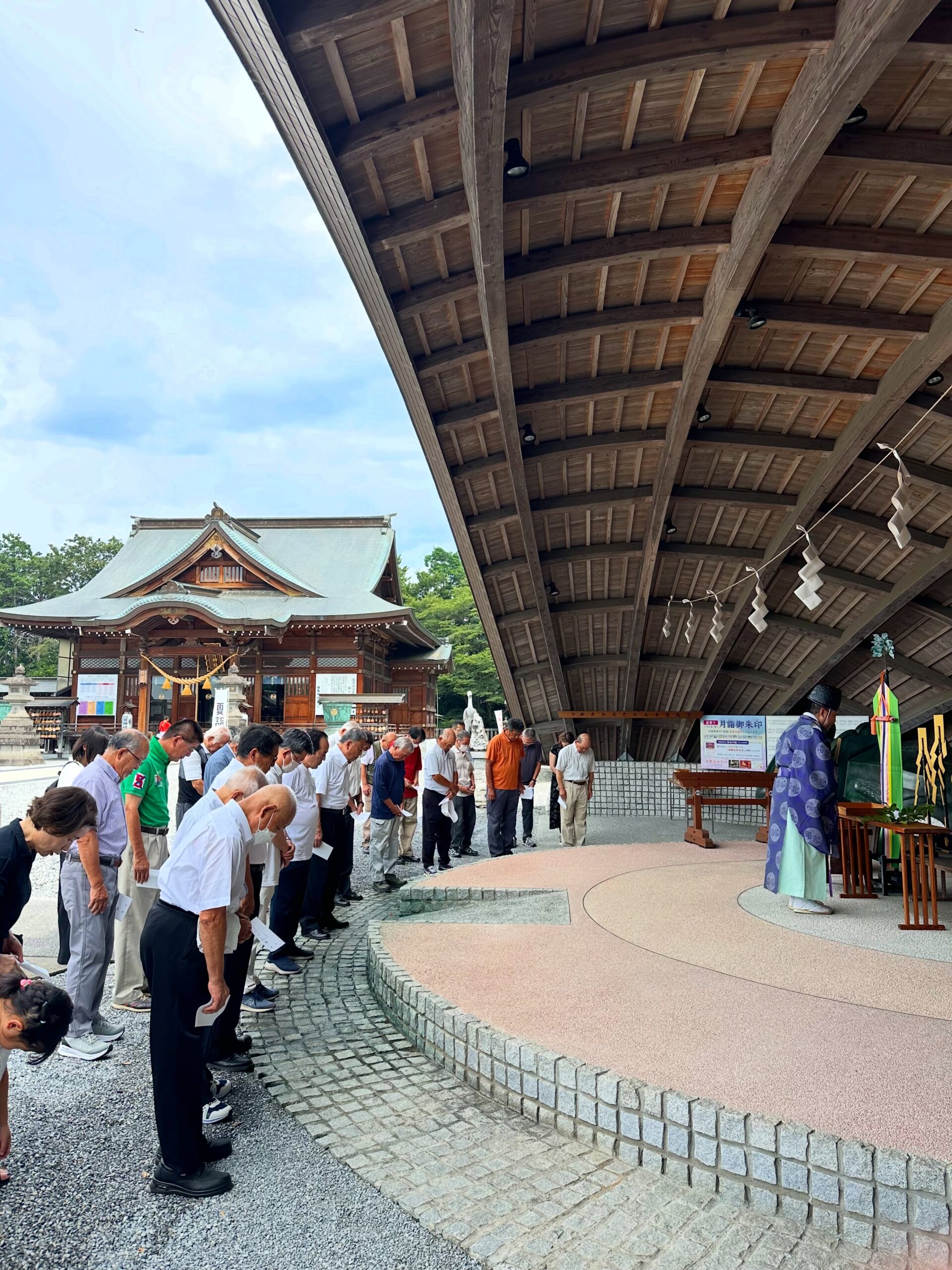 大祓式 並びに茅の輪くぐり神事を行いました